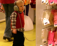 Tommy hangs out at the mall.