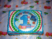 Happy Birthday Firetruck Cake!