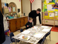 Ms. Lewis helps a friend.