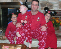 Pete and the kids the next morning.