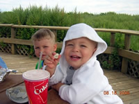 The boys love to slurp...