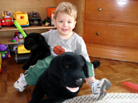 Nicholas with Licorice and Little Licorice