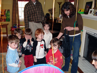 Tommy has a Star Wars birthday party with his friends.