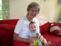 Grandma Kathy with Tennison.