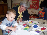 Nicholas and his teacher.