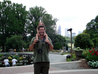 O'Rosie and Todd with the Atlanta skyline.