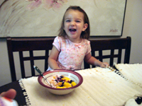 Ophelia Rosie cracks herself up!