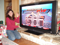52" LCD HD for the Patriots game.