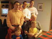 Almost all the "boys" at the Christmas Cousins Gathering.