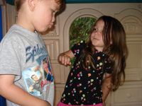 Nick and Ophelia play house.