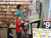X-Box while shopping.