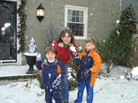Enjoying the snowflakes...