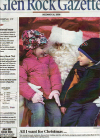 Nicholas and cousin Meghan make the front page of the Glen Rock Gazette!
