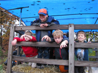 Cub Scout go on a hayride!