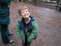 Nicholas at the hayride.