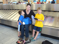 Waiting for baggage at the airport.