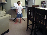 Tommy tries a solo.
