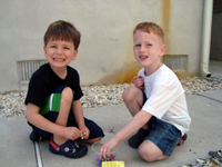 Nick 'n' Nick play jacks.