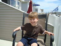 Tommy on the deck.
