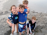 Daniele, Nicholas C, Tommy, and Nicholas B getting goofy!