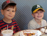 Nicholas and Tommy love ice cream!