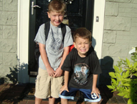 Tommy's in First Grade and Nicholas is in Pre!