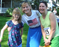 Cindy and neighbors after her run.