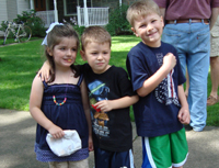 Cousin Meghan with the boys.