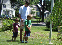 Hit the flagpole...