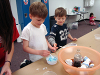 A birthday party with science experiments.