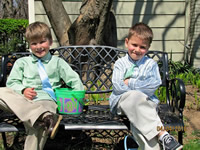The boys love Easter!