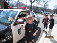 Cub Scouts visit the Police Department.