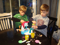 Tommy and Nick open their ice cream shop.