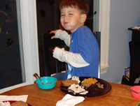 Nicholas loves turkey!