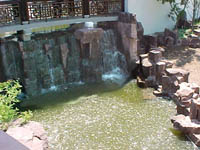 Waterfall in the Chinese Garden.