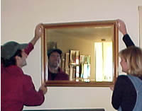 Hanging a mirror...