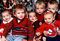 Bill and Flanagan's grands: Sarah Grace, Caleb, Lucie, William, Anelie and Owen 