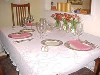 Jane sets and lovely table.