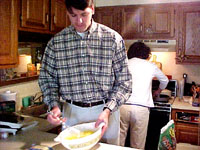 Mike scrambles.