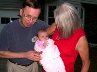 Grands Bill and Joan with Anelie.