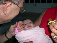 Grands Bill and Joan with Anelie.