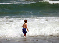 Trever catches a big wave.