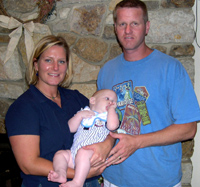 Nicholas and Godparents Stefani and Greg.
