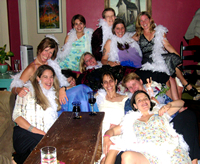 "formal" dinner party formally entitled "yogoddess appreciation dinner," and Women's March on