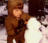 Todd and his snowman.