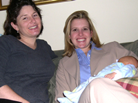 Good friend Jill visits the boys.