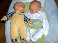 Which one is the real doll?