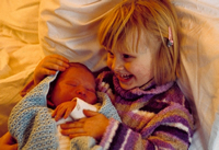 Ida having fun with her little brother Jacob!