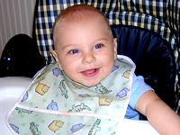 Tommy in his first high chair!