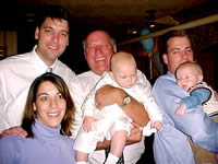The triplets, Grandpa, Tommy and Seany
